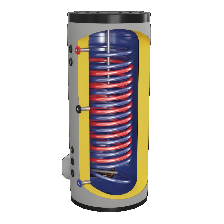 Complete zonneboilerset 2x 30HP + Tapwaterboiler met 2 warmtewisselaars (500L)