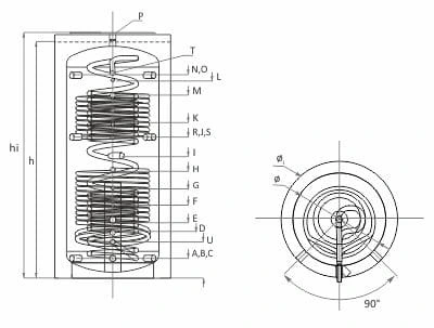 BURNiT HYG BR2 - Hygiëneboiler met 2 warmtewisselaars (1000L)
