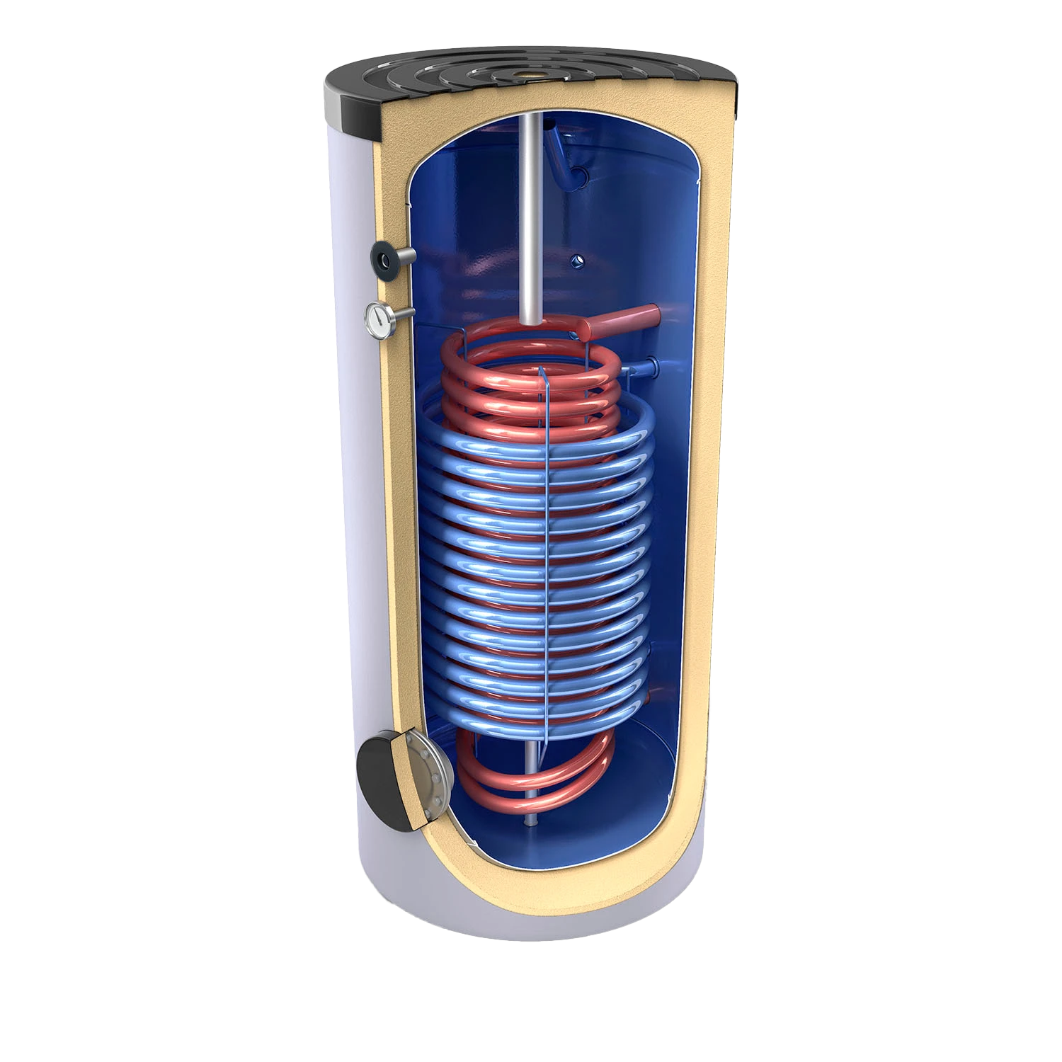 Tesy EV12S+17S50075 - Tapwaterboiler (indirect gestookt) met twee warmtewisselaars (500L)