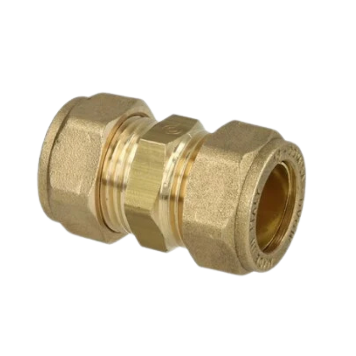 OEG 802016032 - Messing knelkoppeling verloop (15 - 22 mm)