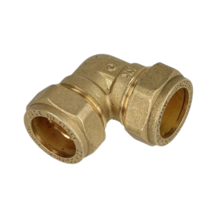 OEG 802016170 - Messing knelkoppeling hoek 90° (22 mm)