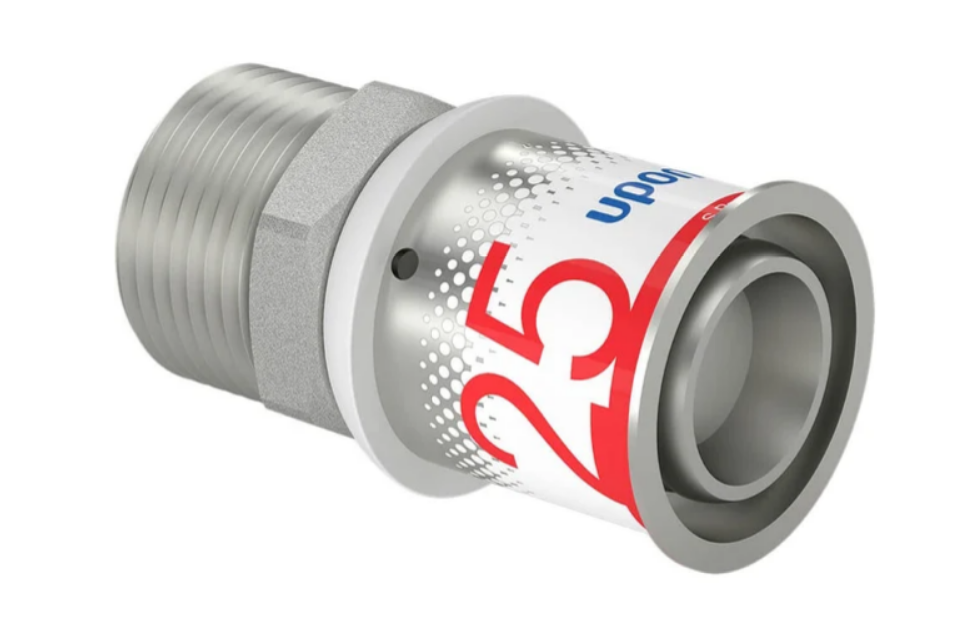 Uponor perskoppeling - verloop U Contour - 25 mm x G 3/4
