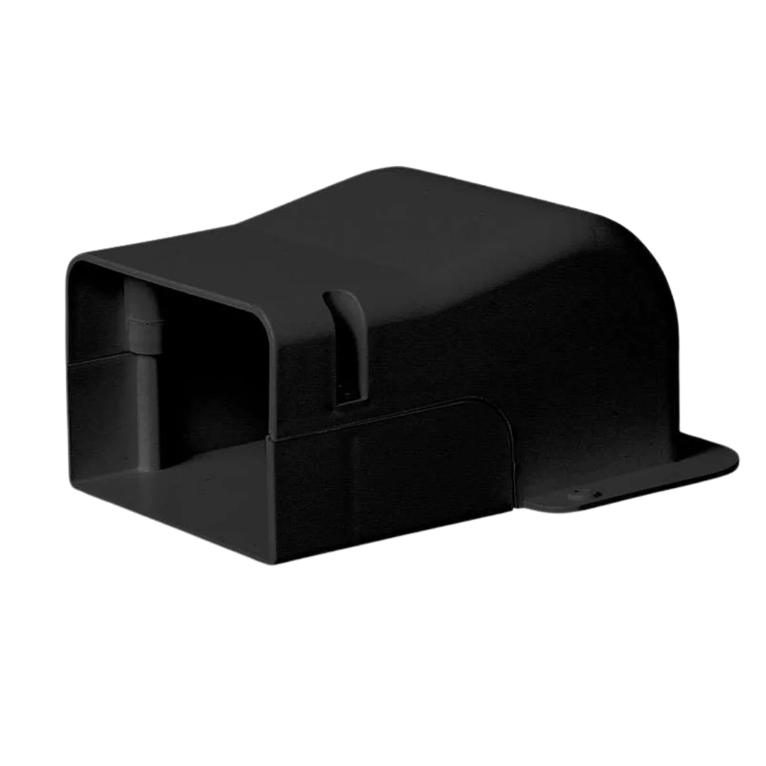 SpeediDuct Muurkap - 70 mm (Zwart)