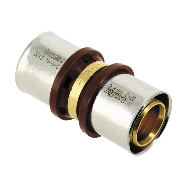 BONFIX 2000140 - Messing rechte koppeling (32 x 32 mm)