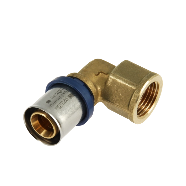 BONFIX 2001115 - Messing perskoppeling knie 90° (20 x G 1/2'' F)