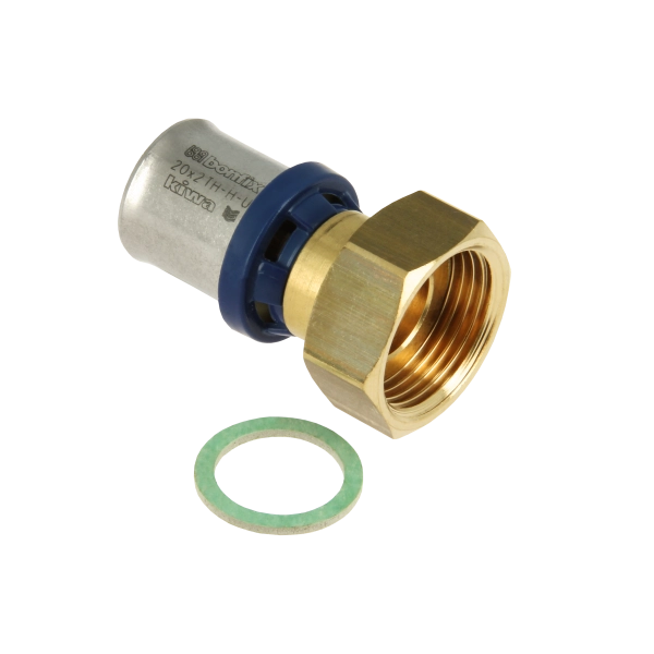 BONFIX 2002020 - Messing perskoppeling recht (20 x G 3/4'' F)