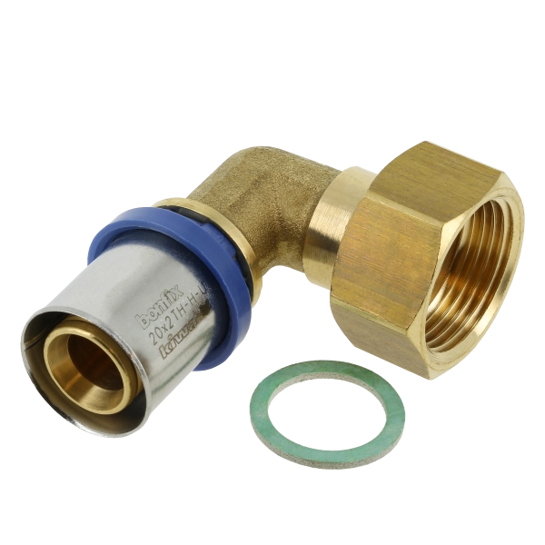 BONFIX 2002105 - Messing perskoppeling knie 90° (20 x G 3/4'' F)