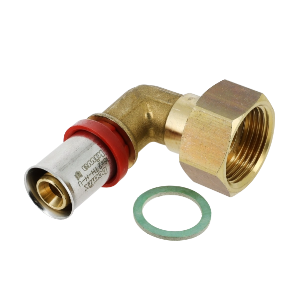 BONFIX 2002103 - Messing perskoppeling knie 90° (16 x G 3/4'' F)