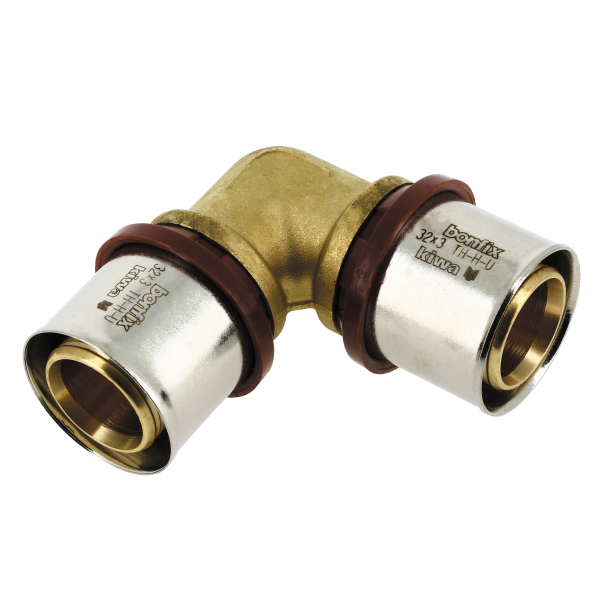 BONFIX 2000930 - Messing perskoppeling hoek 90° (32 x 32 mm)